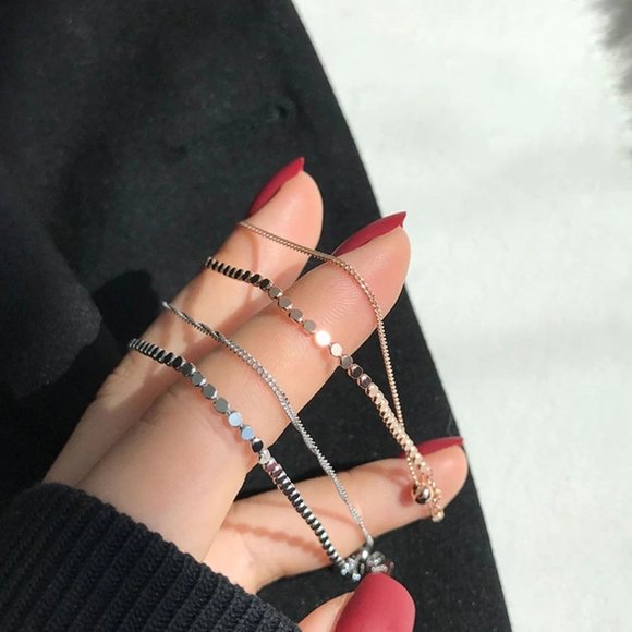 NEW Rose Gold/Sterling Silver Coin Bead Bracelet - Picture 4 of 11